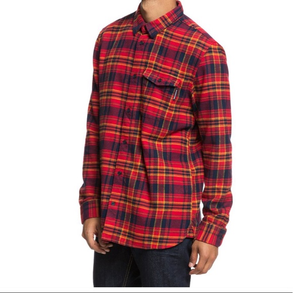 DC Mens Marsha Long Sleeve Flannel Shirt